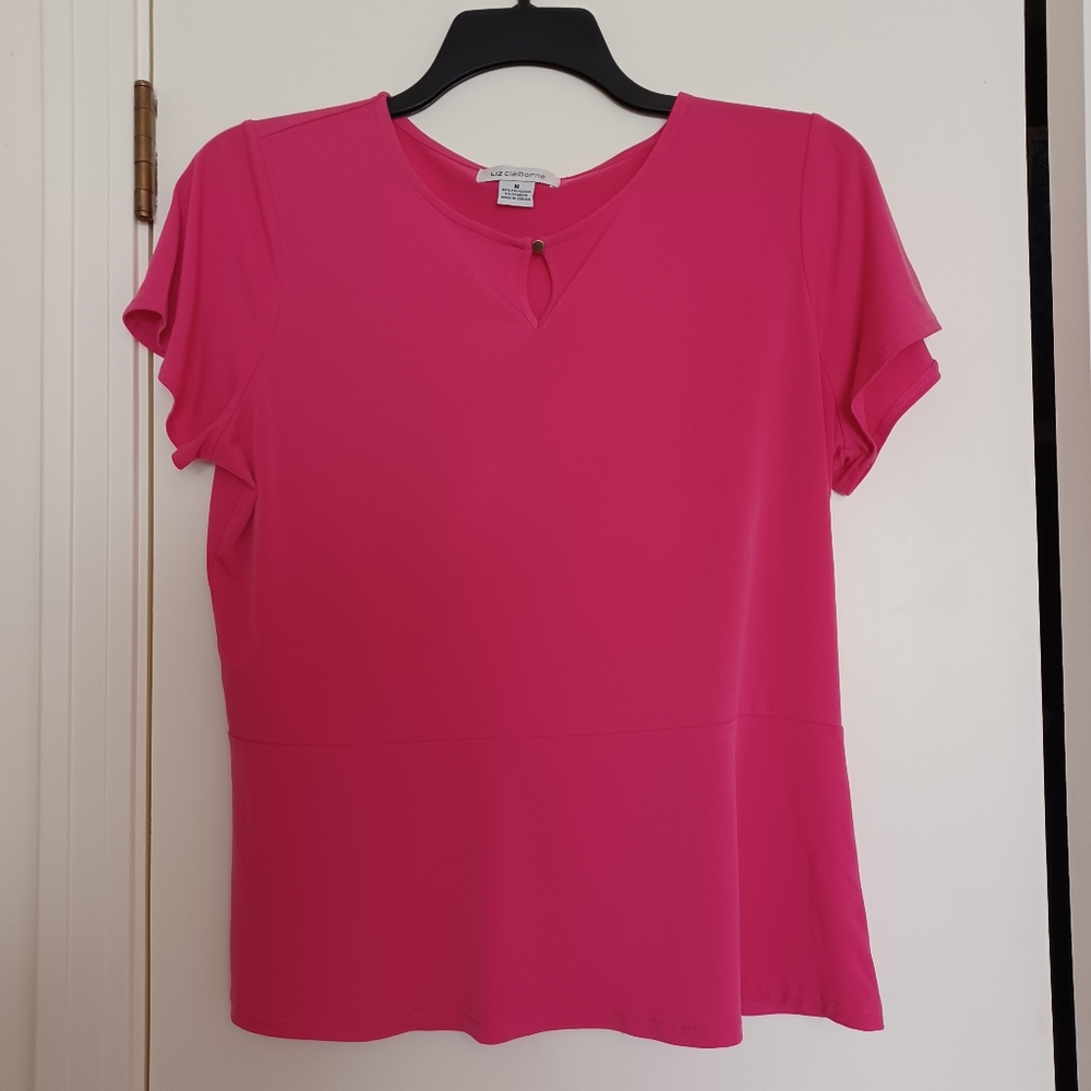 LIZ CLAIBORNE PINK WOMEN'S TOP SIZE M